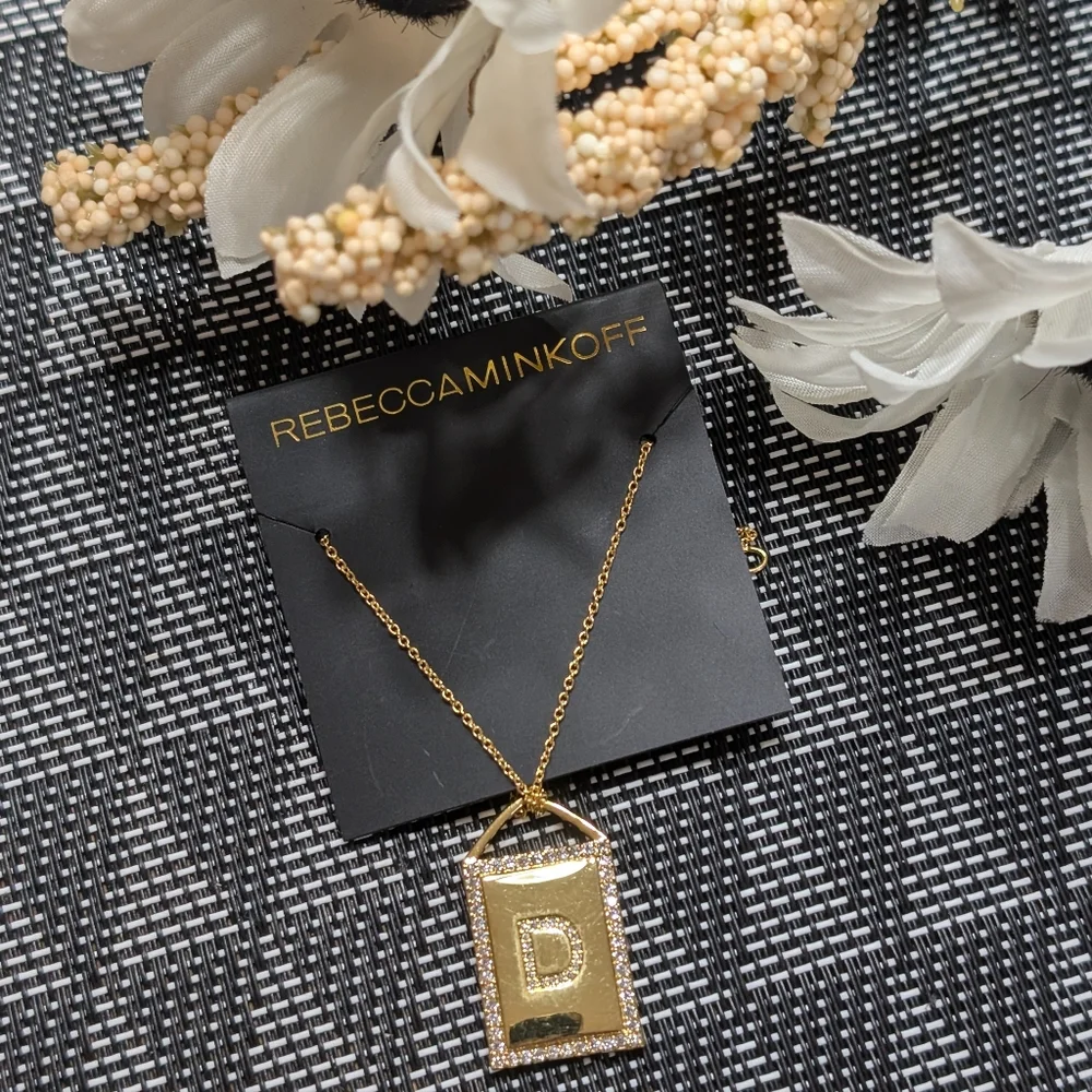 Rebecca Minkoff Gold Initial D Pendant Necklace NEW!